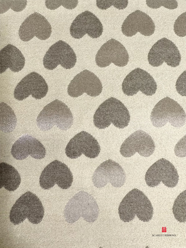 Heart Scarf Brown and Beige