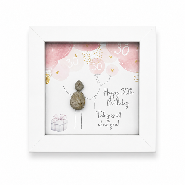 Mini Pebble Picture - Happy 30th Birthday