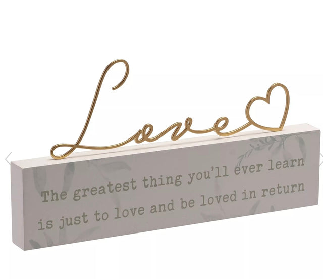 Love Story Mantel Plaque
