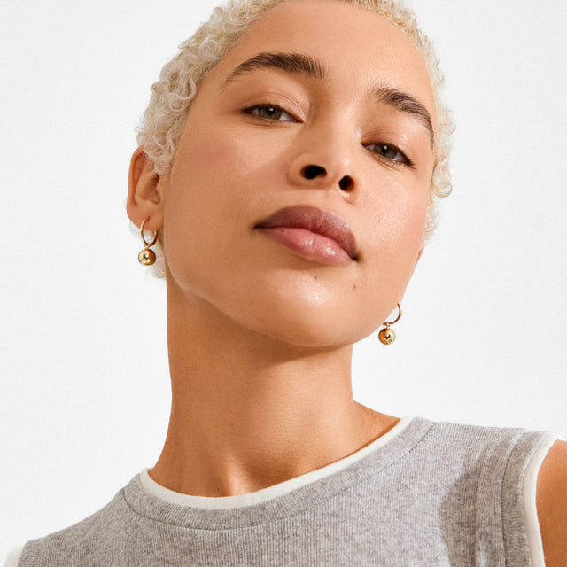 Pilgrim Air Hoop Earrings Gold Plated