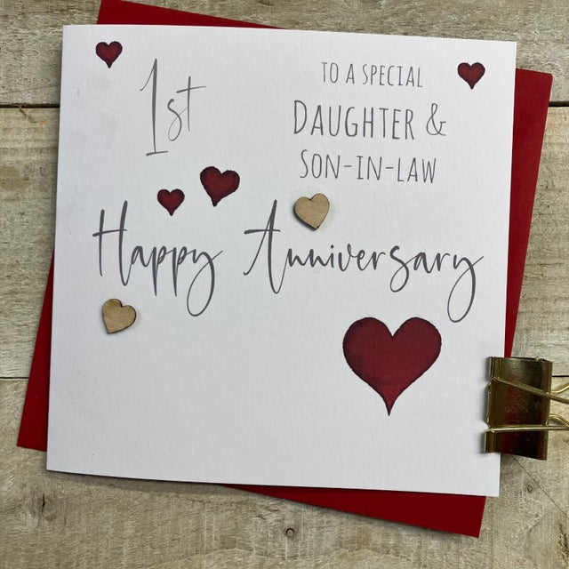 WC Daughter & SIL 1st Anniversary Heart Card