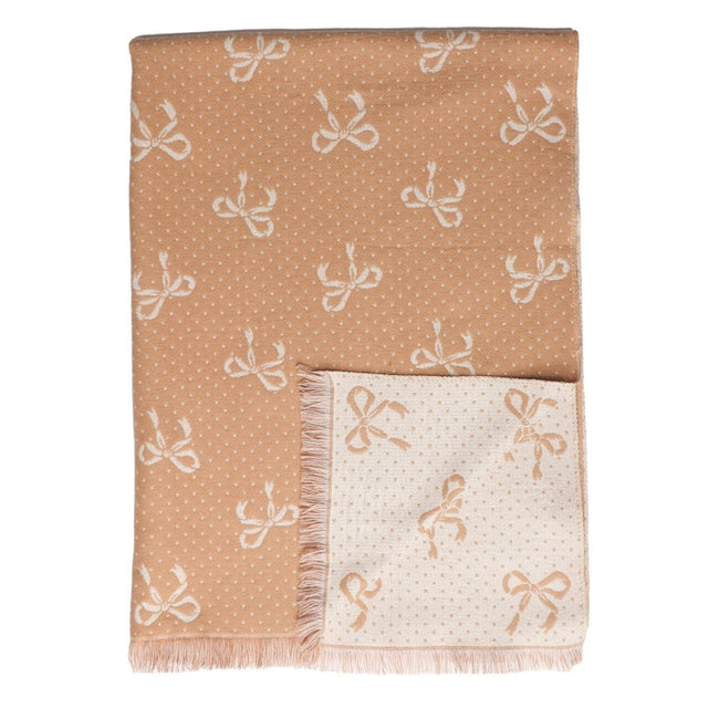 Bow Scarf - Cream/Beige