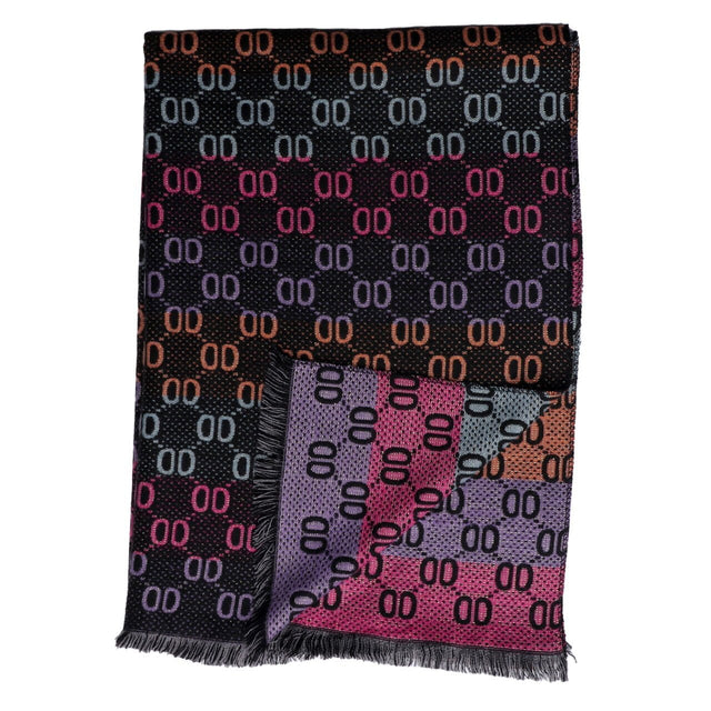 Multi Print Scarf - Black