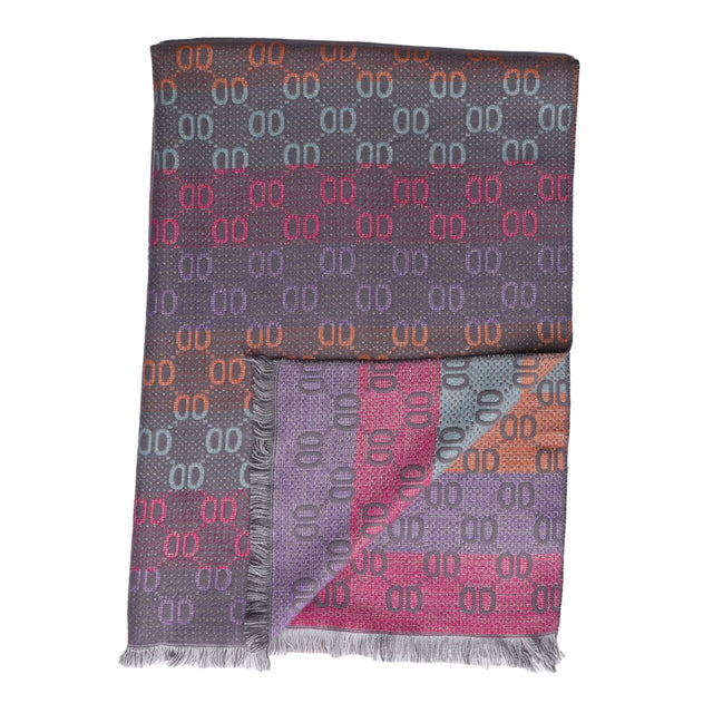 Multi Print Scarf - Grey
