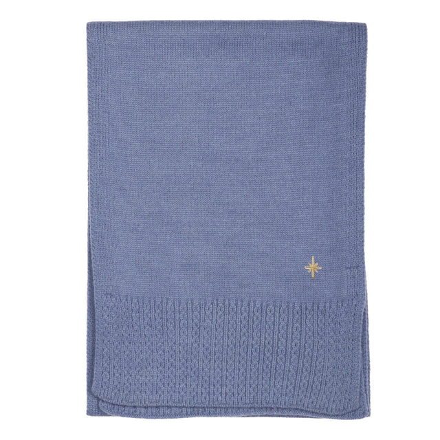 Cable Detail Scarf - Blue