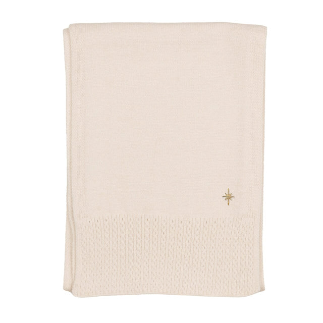 Cable Detail Scarf - Cream