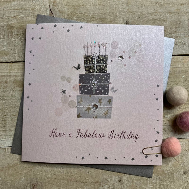 White Cotton Female Birthday Card