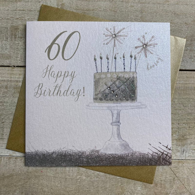 WC 60th Cake Birthday Card - Large