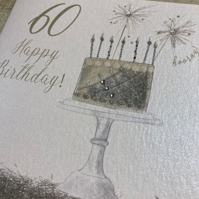 WC 60th Cake Birthday Card - Large