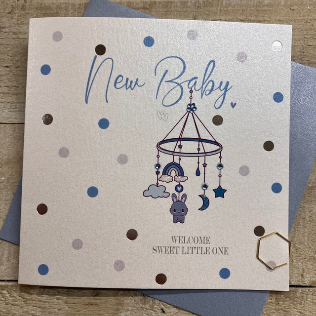 New Baby Boy Mobile Card