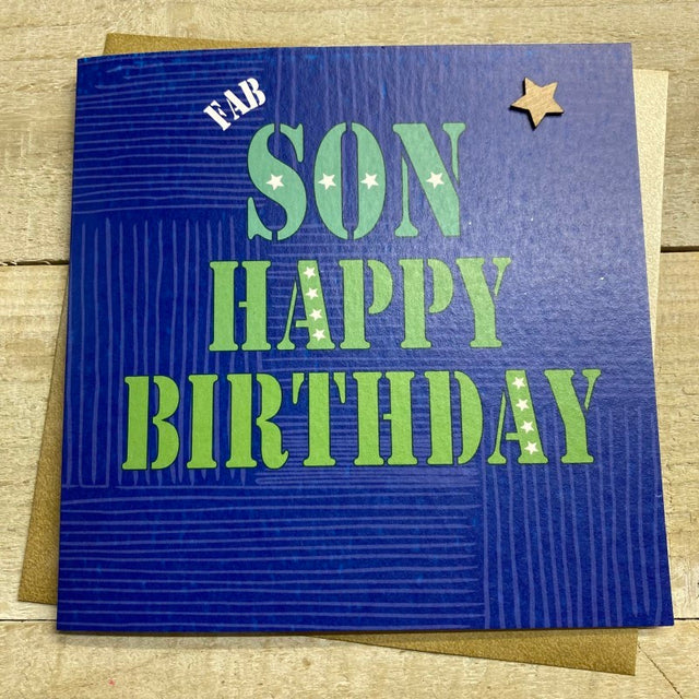 WC Fab Son Blue Birthday Card