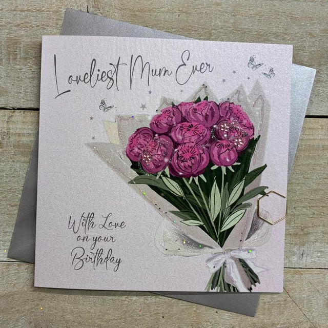 Lovliest Mum Bouquet Birthday Card