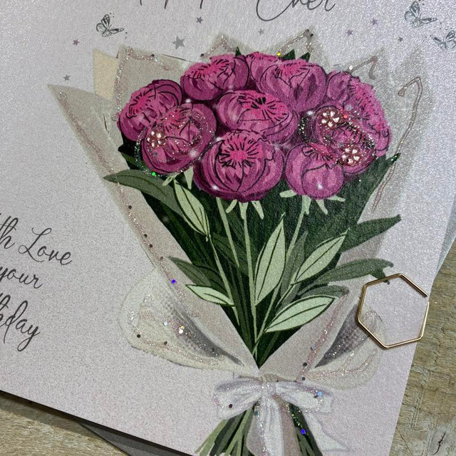 Lovliest Mum Bouquet Birthday Card