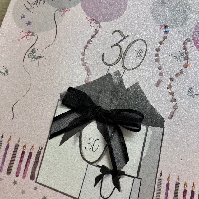 WC 30 Birthday Card Balloons and gifts