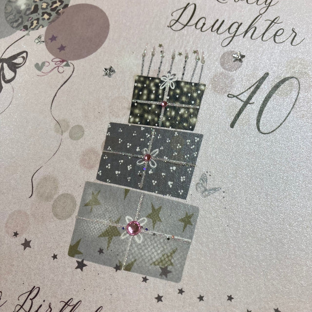 WC Daughter 40 Presents Birthday Card - Large