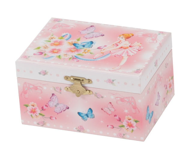 Ballerina with Butterflies Musical Jewellery Box