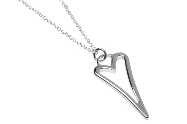 Miss Dee Silver Necklace with Hollow Heart