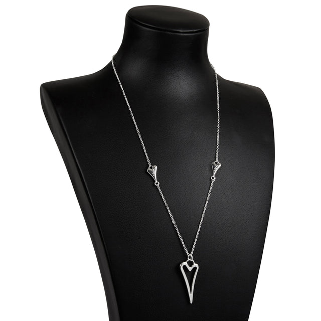 Miss Dee Silver Necklace with Hollow Heart