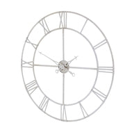 Silver Foil Skeleton Wall Clock