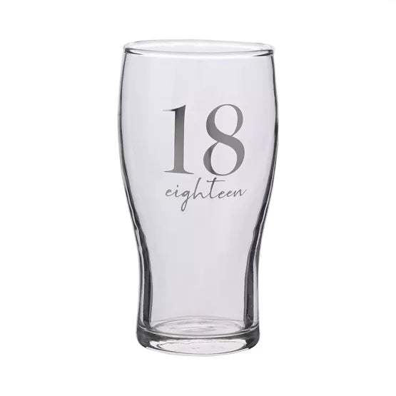 18th Birthday Beer Glass