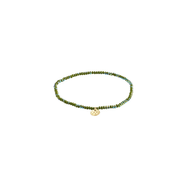 Pilgrim Gold and Green Indie Bracelet