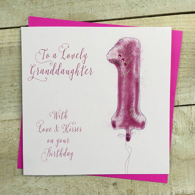 Lovely Granddaughter 1st Birthday Card