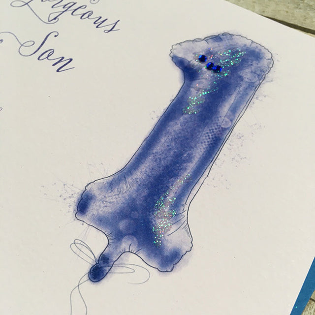 Son 1st Birthday Card