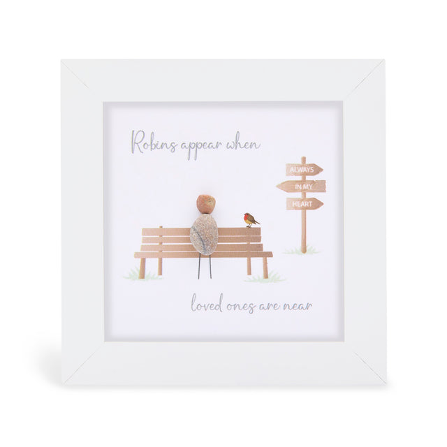 Mini Pebble Picture - Robins Appear