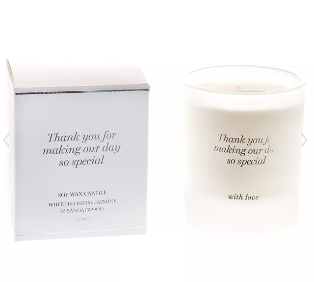 Wedding Thank You Candle