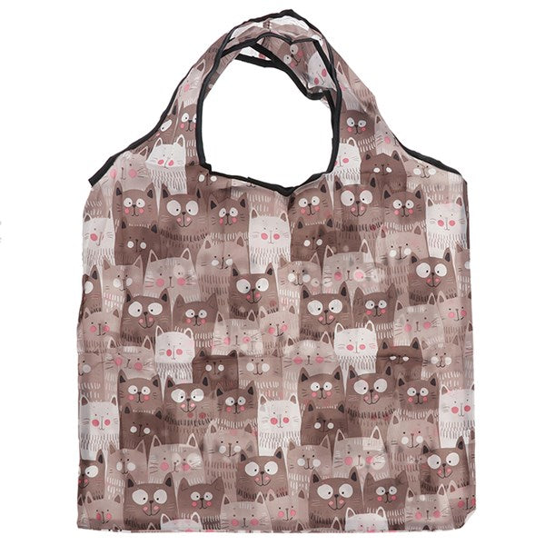 Foldable Clip Shopping Bag - Cats & Dogs