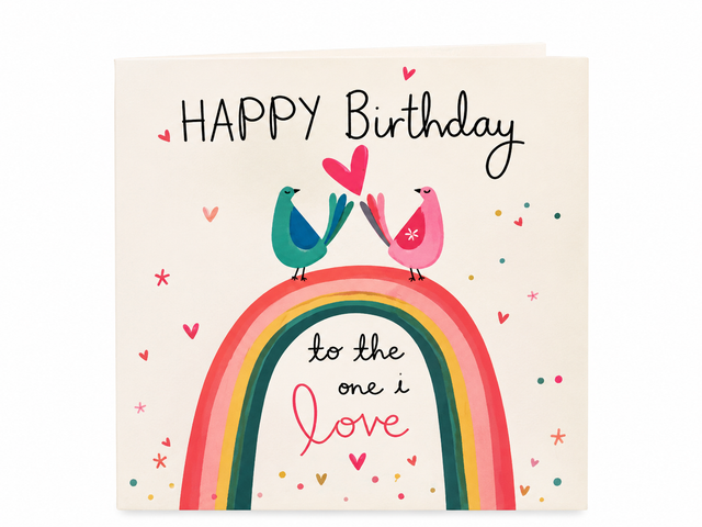 Happy Birthday To The One I Love Card