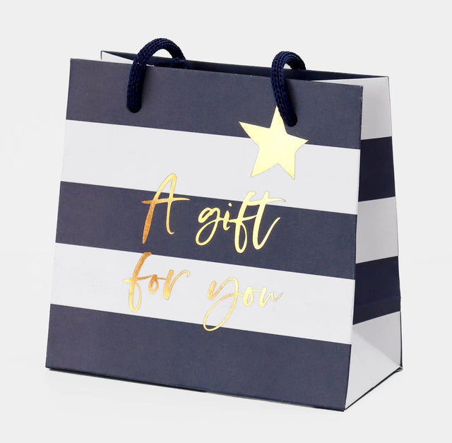 Blue Stripes Gift Bag - Small