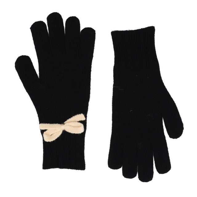 Bow Detail Gloves - Black
