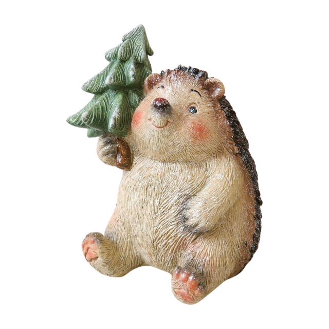 Hedgehog with Tree 12cm