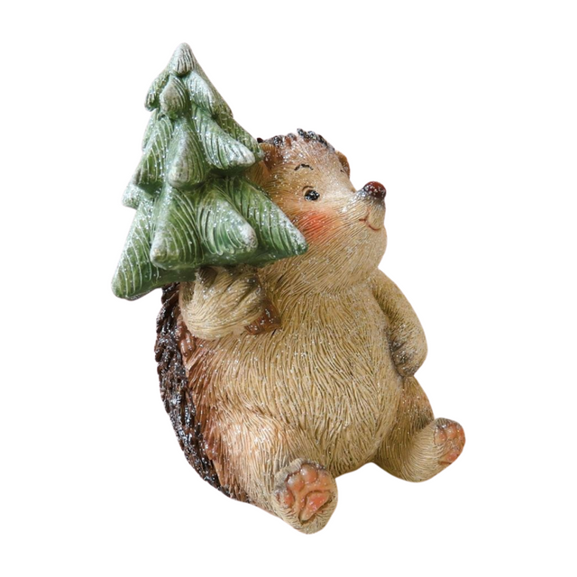 Hedgehog with Tree 12cm