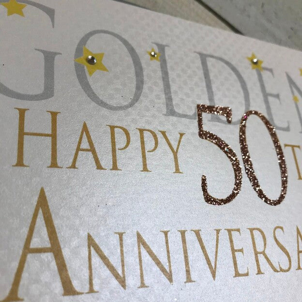 WC Golden 50th Anniversary Card