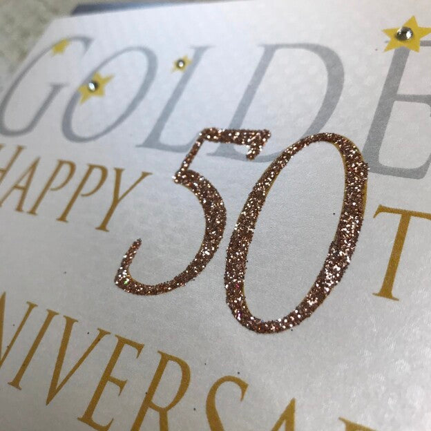 WC Golden 50th Anniversary Card