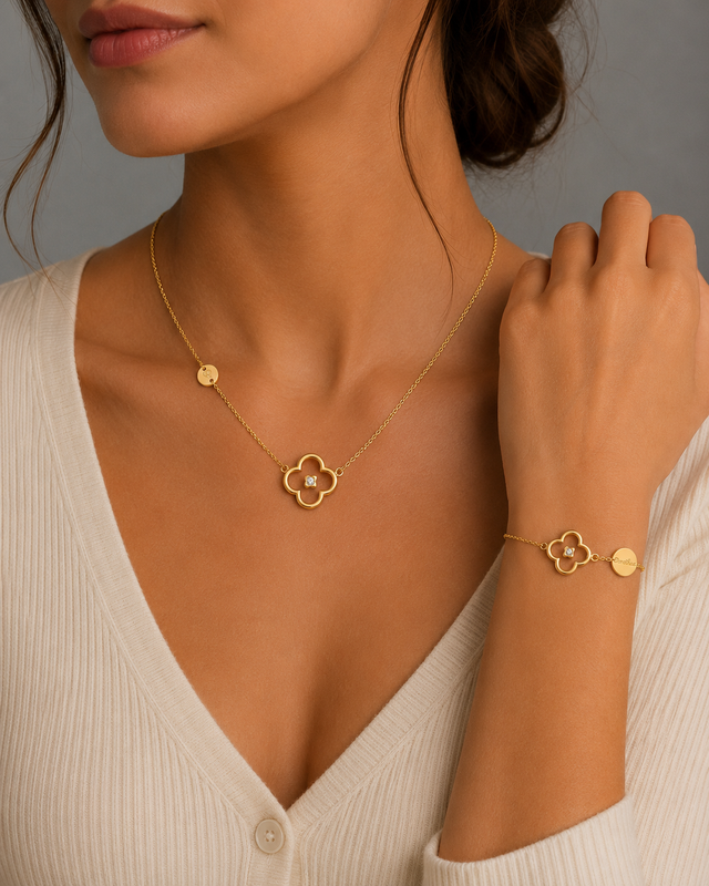 Miss Dee Gold Clover Bracelet