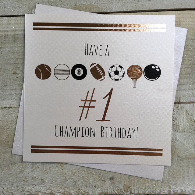 White Cotton Male Birthday Card