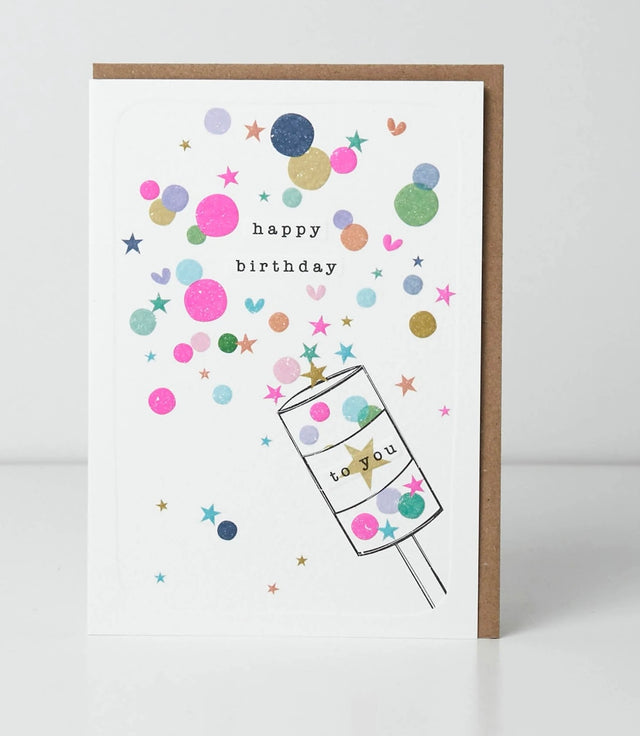 Birthday Card - Party Popper