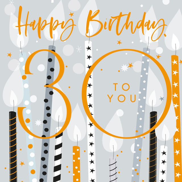 30th Birthday Card - Candles