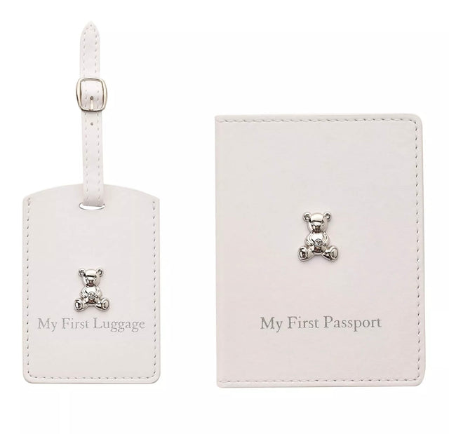 My First Passport & Luggage Tag - White