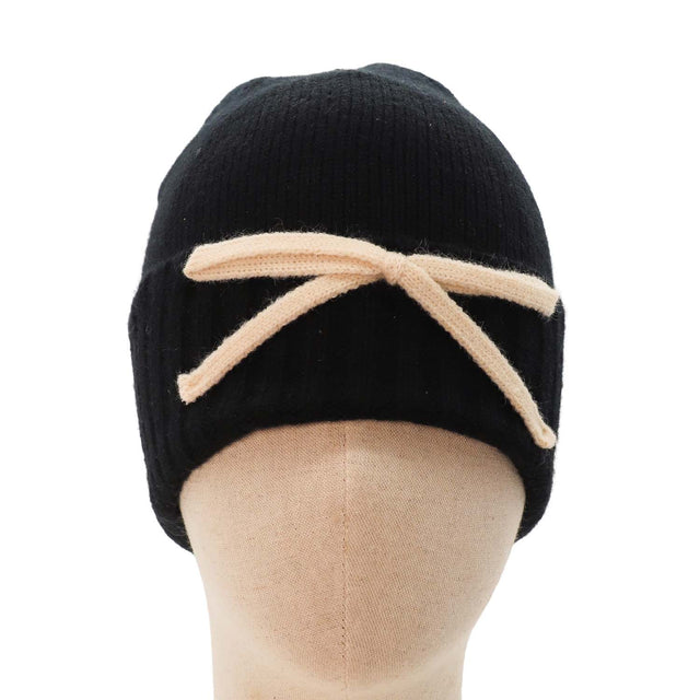 Bow Detail Hat - Black