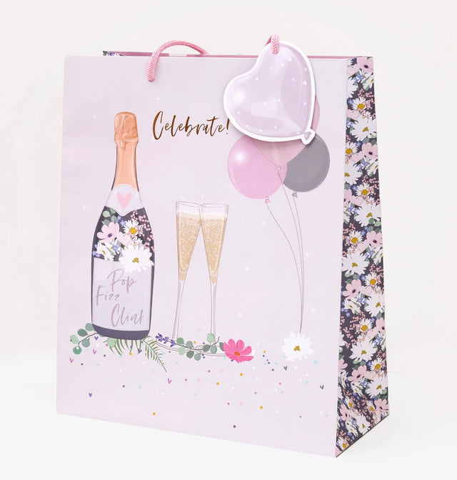 Champagne Glasses Gift Bag - Large