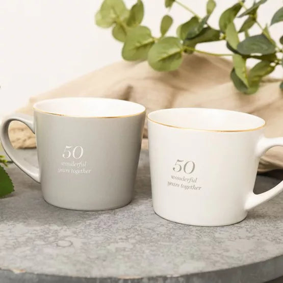 50th Golden Anniversary Mugs