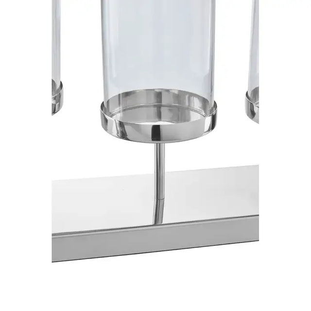 5 Light Silver Candle Holder