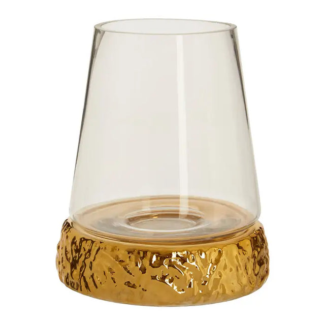 Gold Hurricane Candle Holder - Small