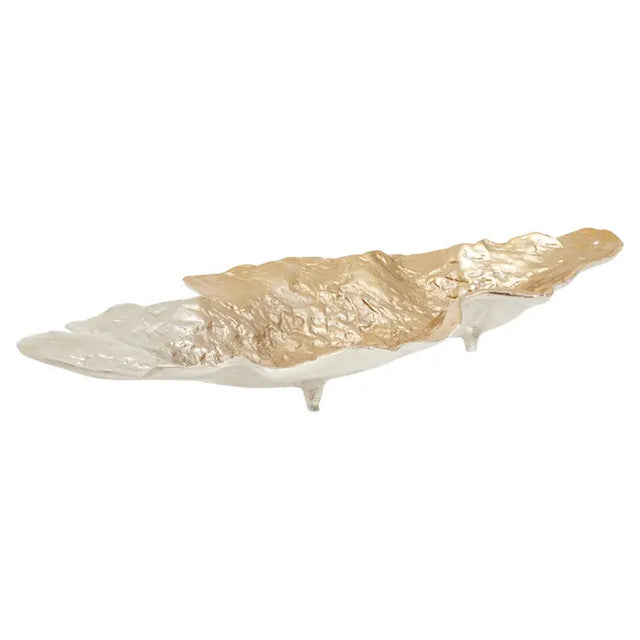 Dion Ombre Siler and Gold Finish Dish - Small