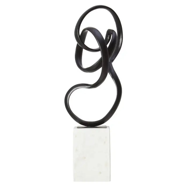 Mirano Black Finish Aluminium Knot Sculpture