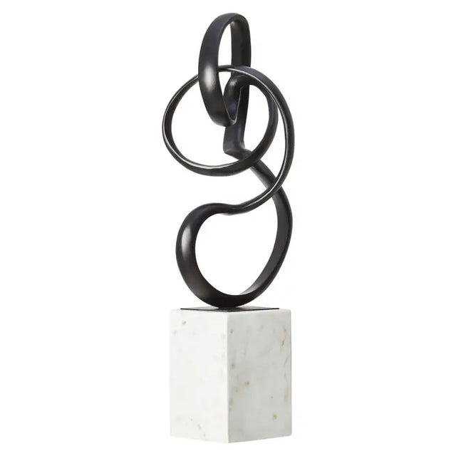 Mirano Black Finish Aluminium Knot Sculpture